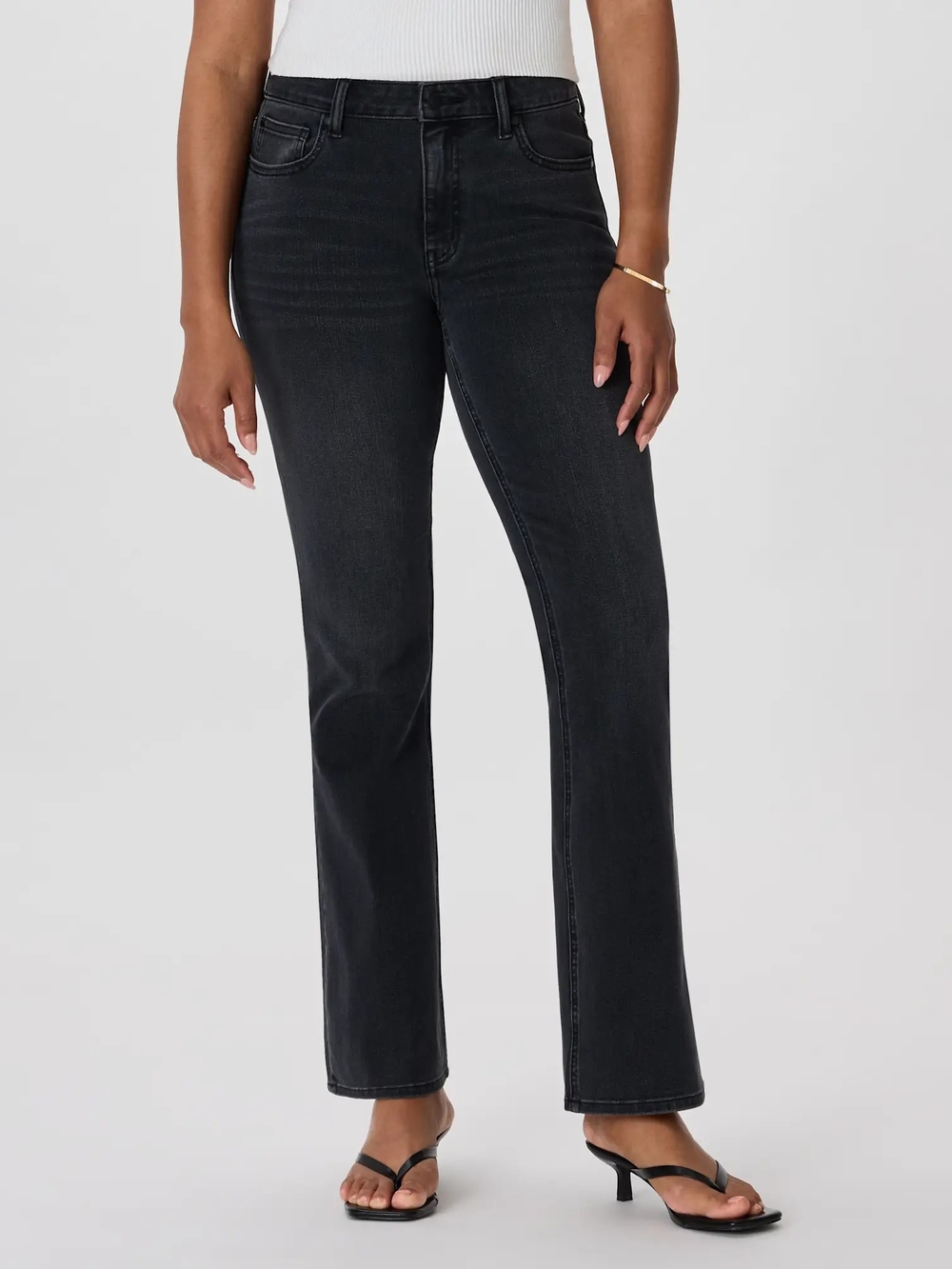 Quince Luna Stretch Flare Jeans In Faded Black Size 30x30 EUC